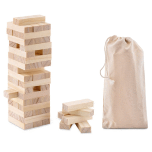 kids wooden tower game – 54 blocks