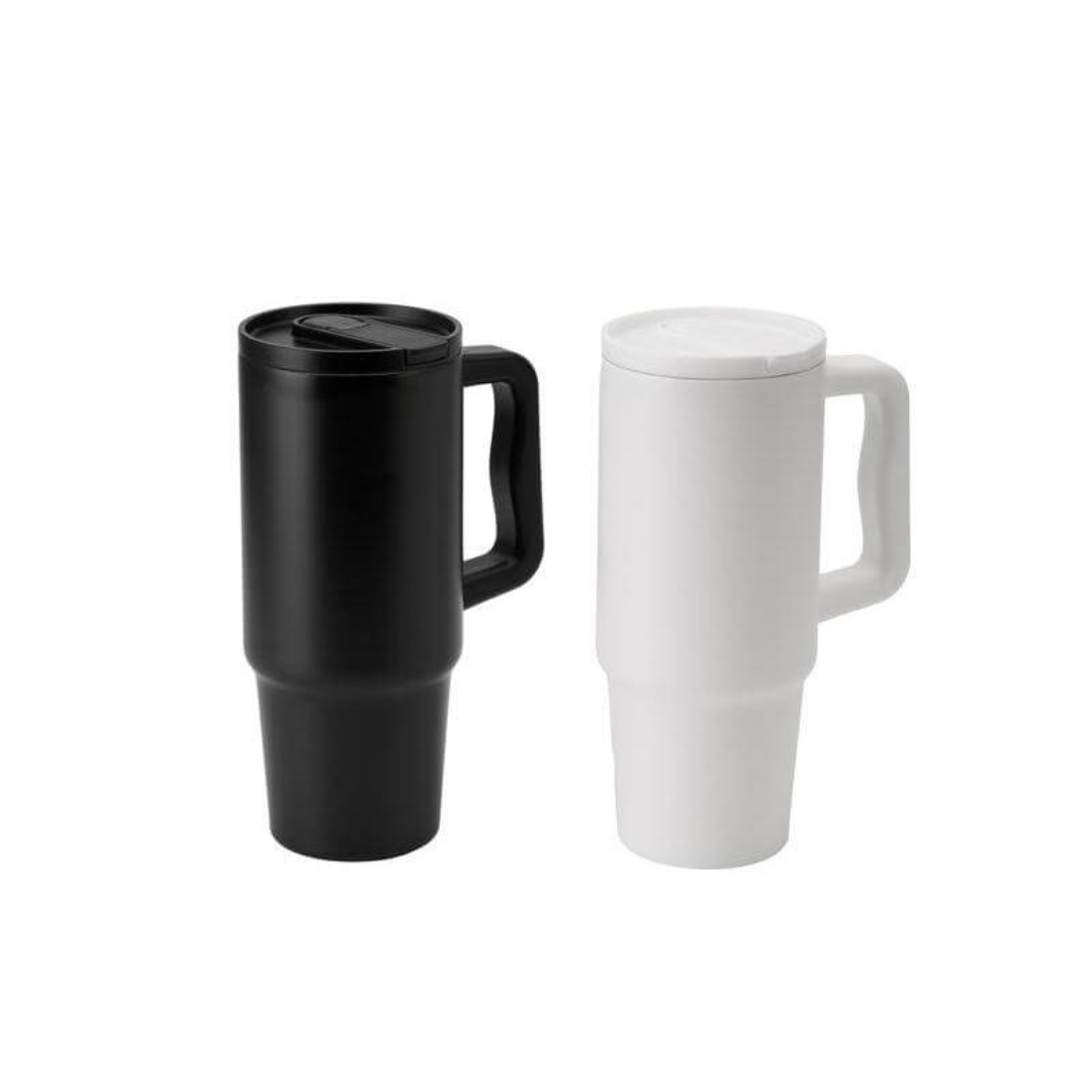 stainless steel tumbler with straw lid – white (900 ml) stainless steel tumbler with straw lid – white (900 ml)