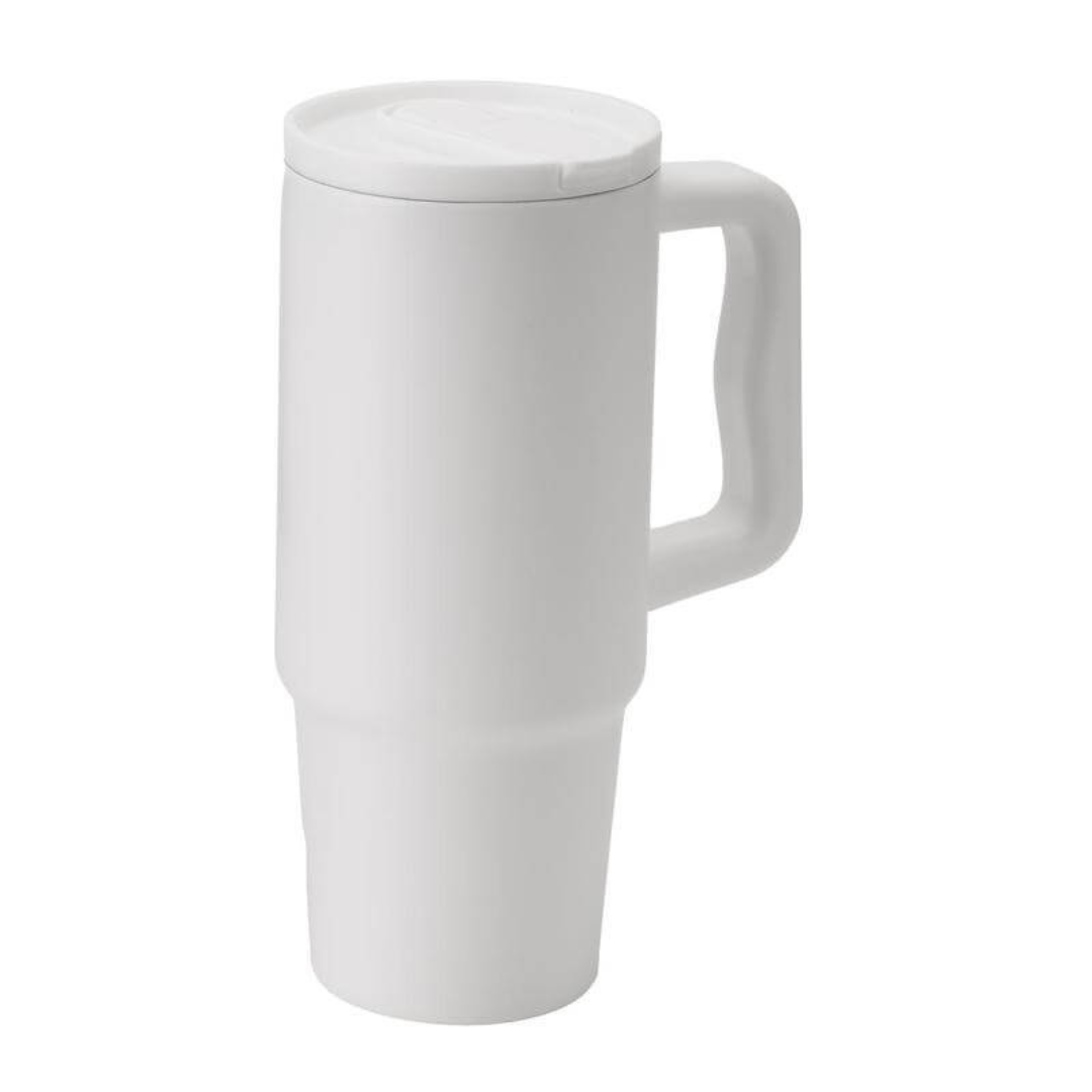 stainless steel tumbler with straw lid – white (900 ml) stainless steel tumbler with straw lid – white (900 ml)