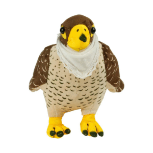 falcon plush toy with white scarf – 22 cm