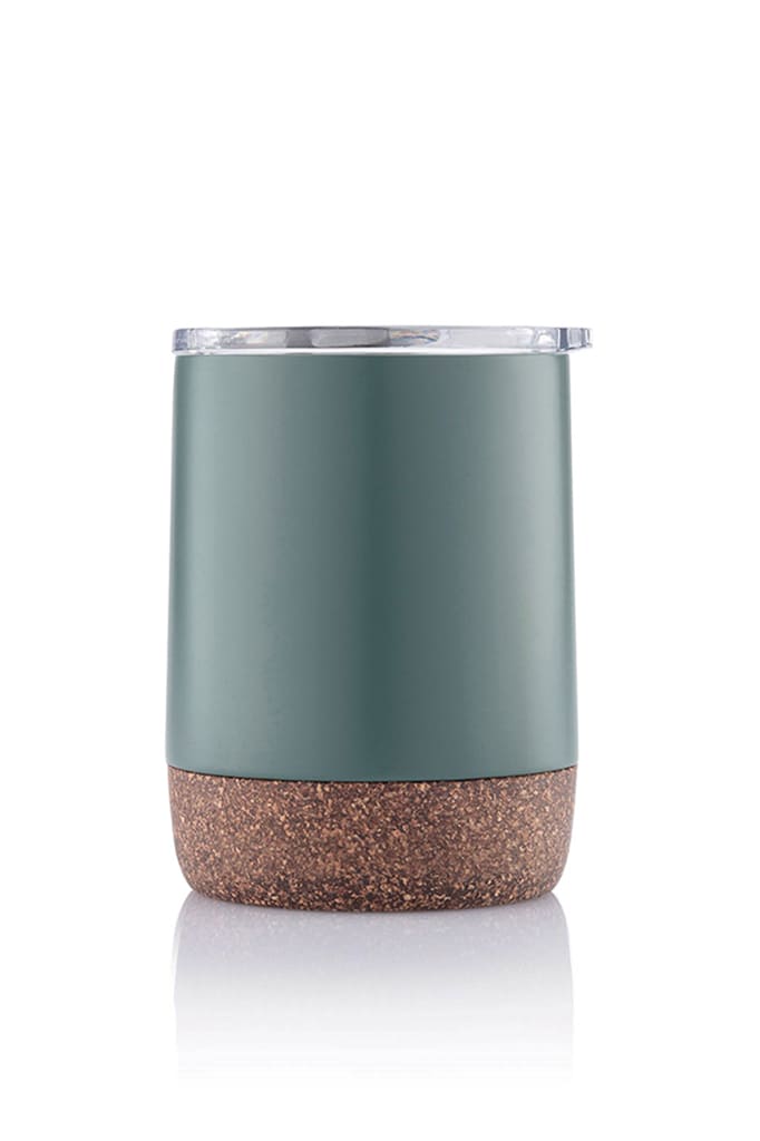 DWHL 3135 GOUDA Hans Larsen Vacuum Mug With Cork Base Green