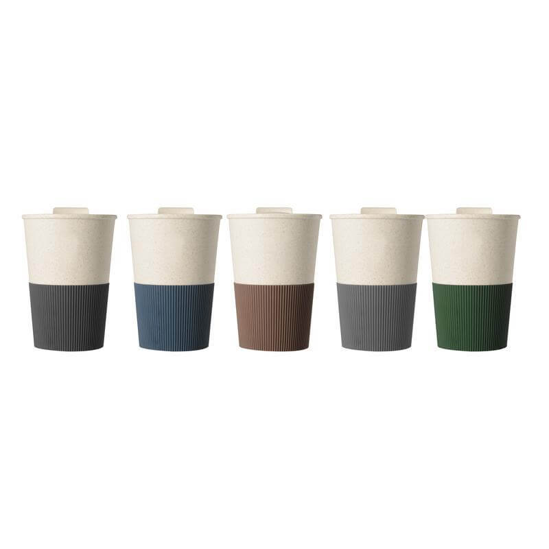 MALTA Wheat Straw Cup With Silicone Sleeve Brown